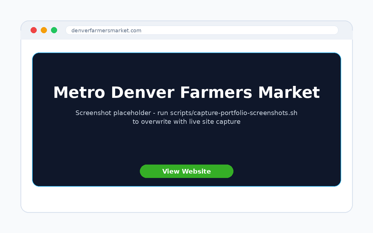 Metro Denver Farmers Market website preview