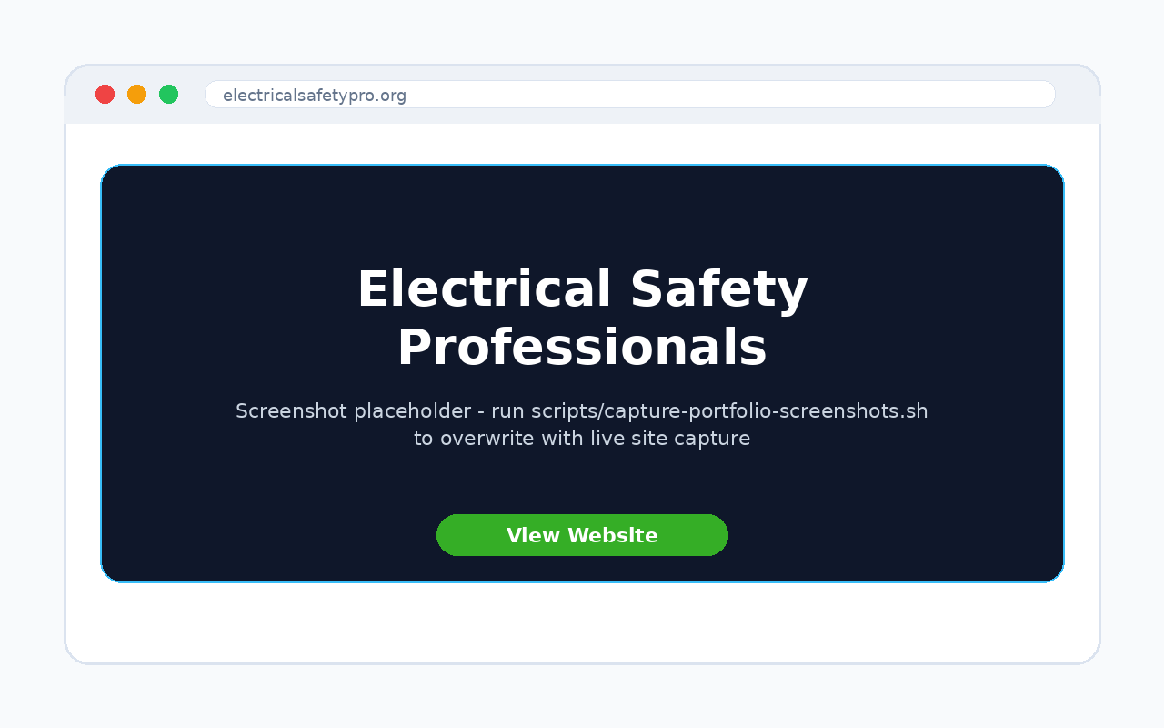 Electrical Safety Professionals website preview